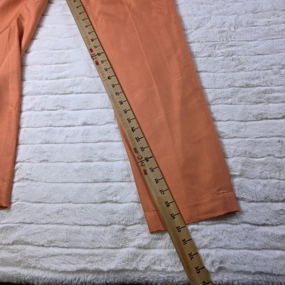 Ralph Lauren Purple Label Bobynn Silk Shantung Pants Womens‎ 6 Orange $1290